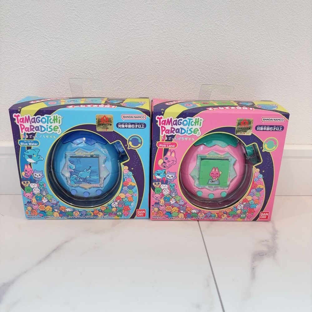 Tamagotchi Paradise 2-Pack Blue & Pink Includes Japanese Manual Used