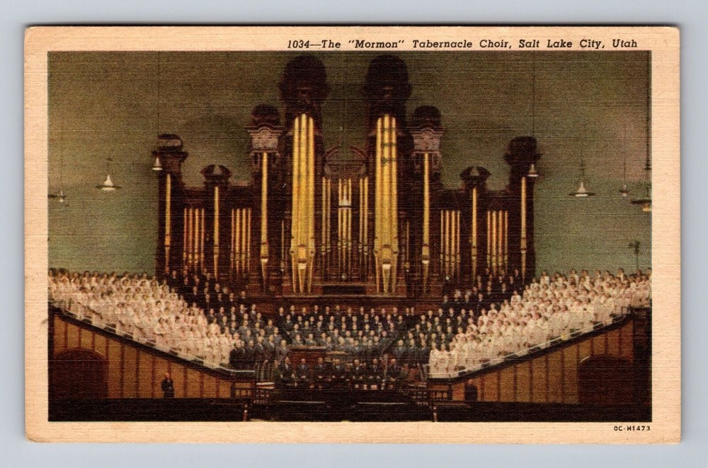 Salt Lake City UT-Utah the Mormon Tabernacle Choir Vintage Postcard