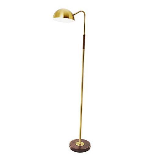 Gold Floor Lamp Mid-Century Modern, Antique Arc Standing Lamp Adjustable, 59