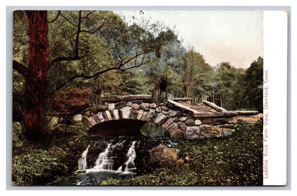 Stamford CT Connecticut Ladies Rock Farm View Undivided Back Postcard