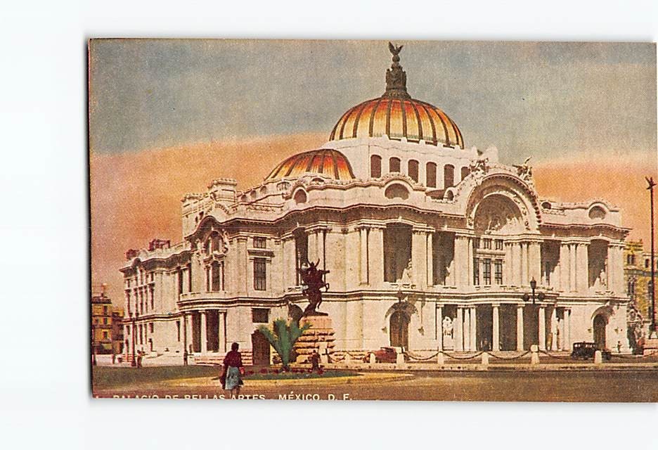 Postcard Palacio de Bellas Artes Palace of Fine Arts Mexico City Vintage View