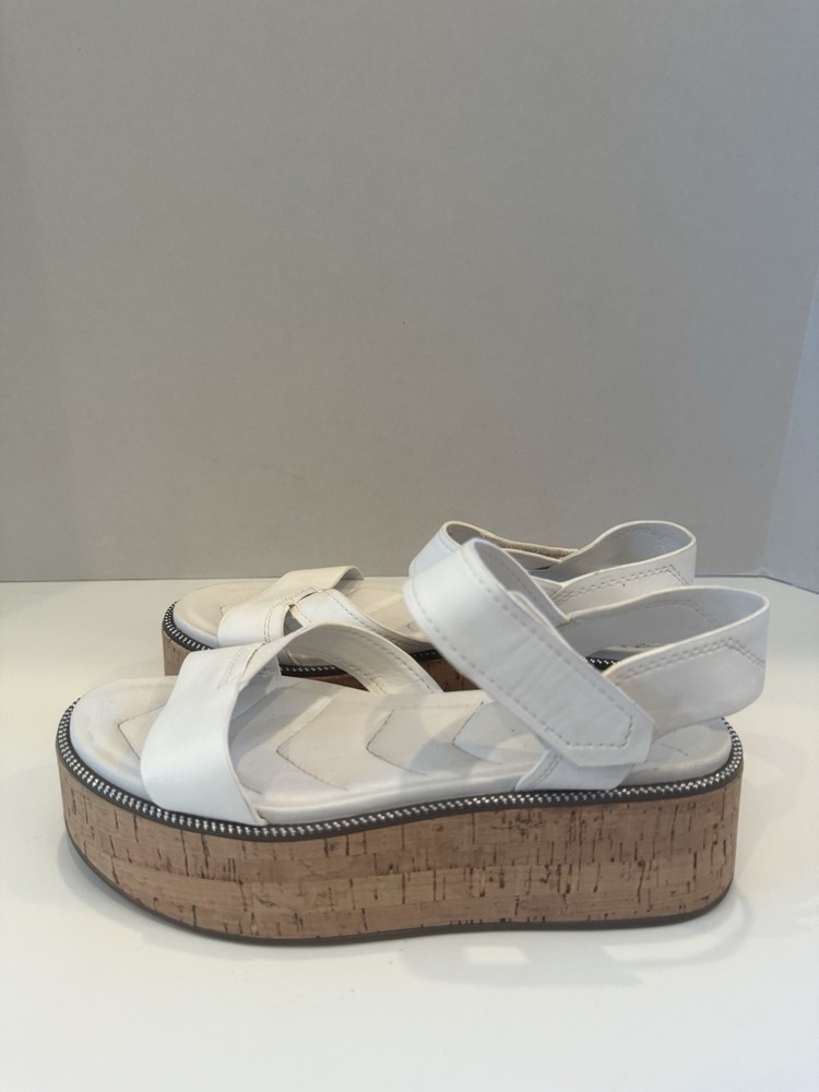 Franco Sarto white platform sandals ladies 8.5