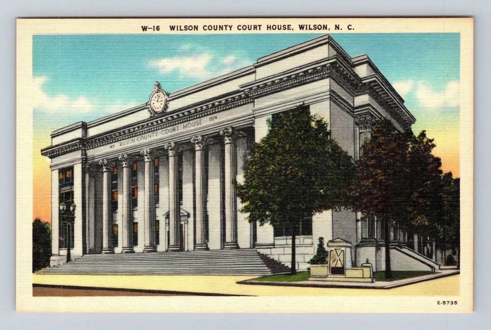 Wilson NC-North Carolina, Wilson County Court House, Antique, Vintage Postcard