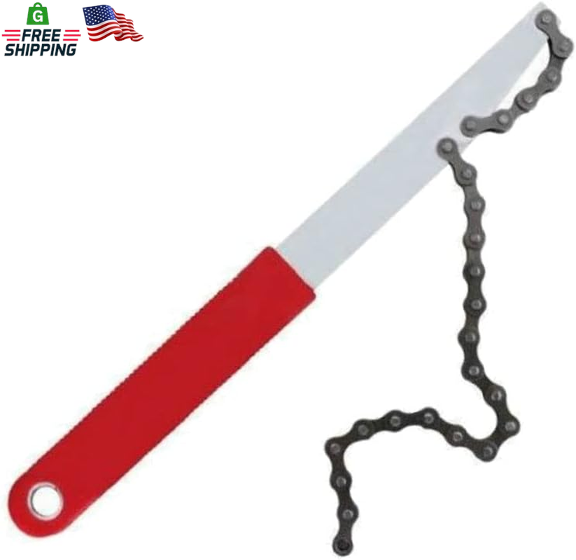 Bicycle Chain Whip BMX Cycling Wheel Sprocket Wrench Remover Tool (Red)