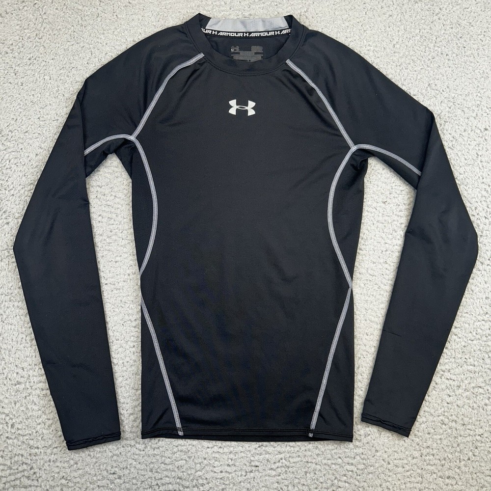 Under Armour UA Black Long Sleeve Compression Shirt HeatGear Men’s Size Small