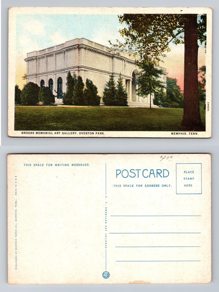 Memphis, TN-Tennessee, Brooks Memorial Art Gallery Overton Park Vintage Postcard