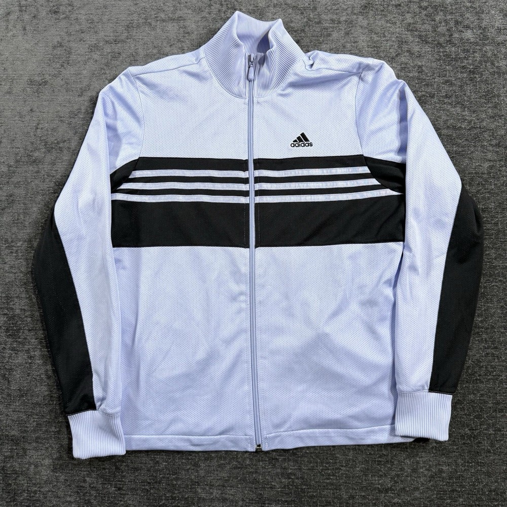 Adidas Women’s Track Jacket Size Small Purple & Black Full-Zip Lightweight