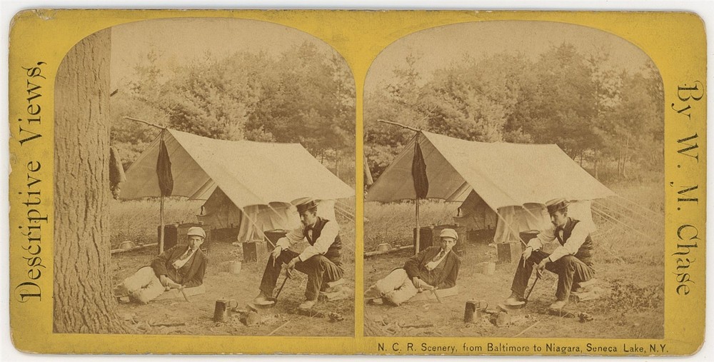 NEW YORK SV - Watkins - Seneca Lake Camping - WM Chase 1870s