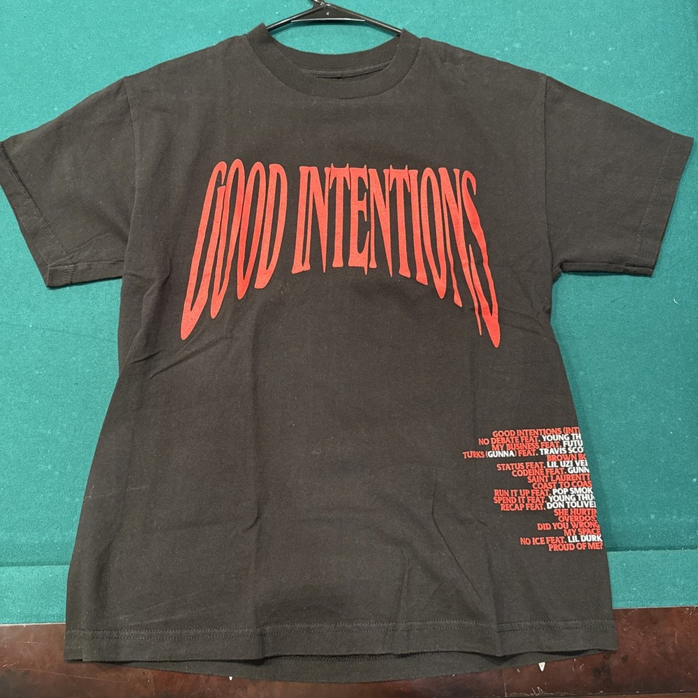 VLONE x NAV Good Intentions Black/Red T-Shirt Size MEDIUM Worn ONCE Authentic