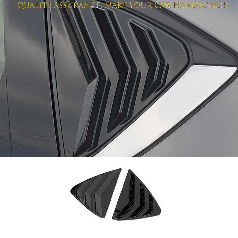 For Mazda CX-5 13-16 Glossy Black Quarter Window Louver Shutter Side Vent Trim