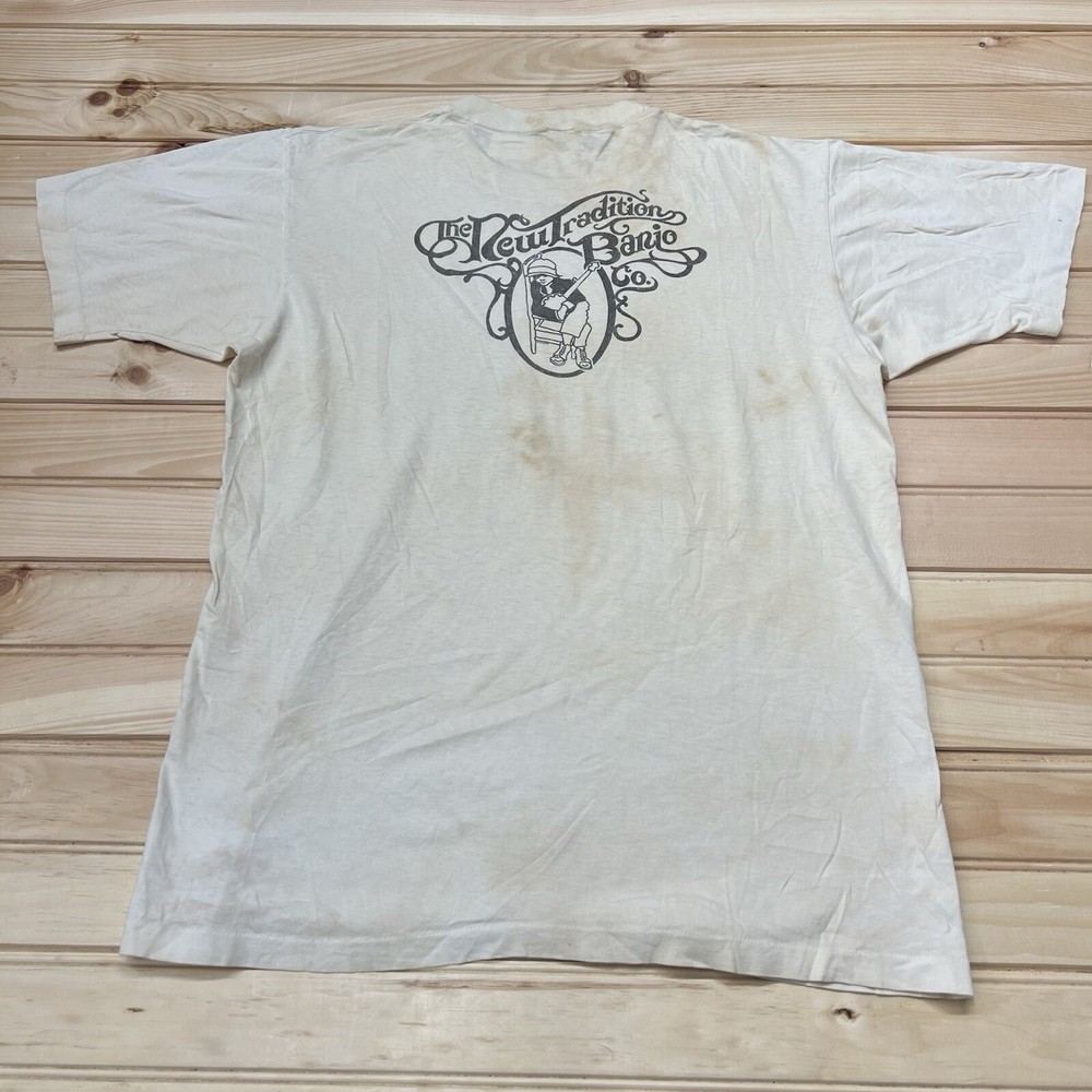 Vintage 80s “The New Tradition” Banjo Company Art Advertising Shirt Size Large