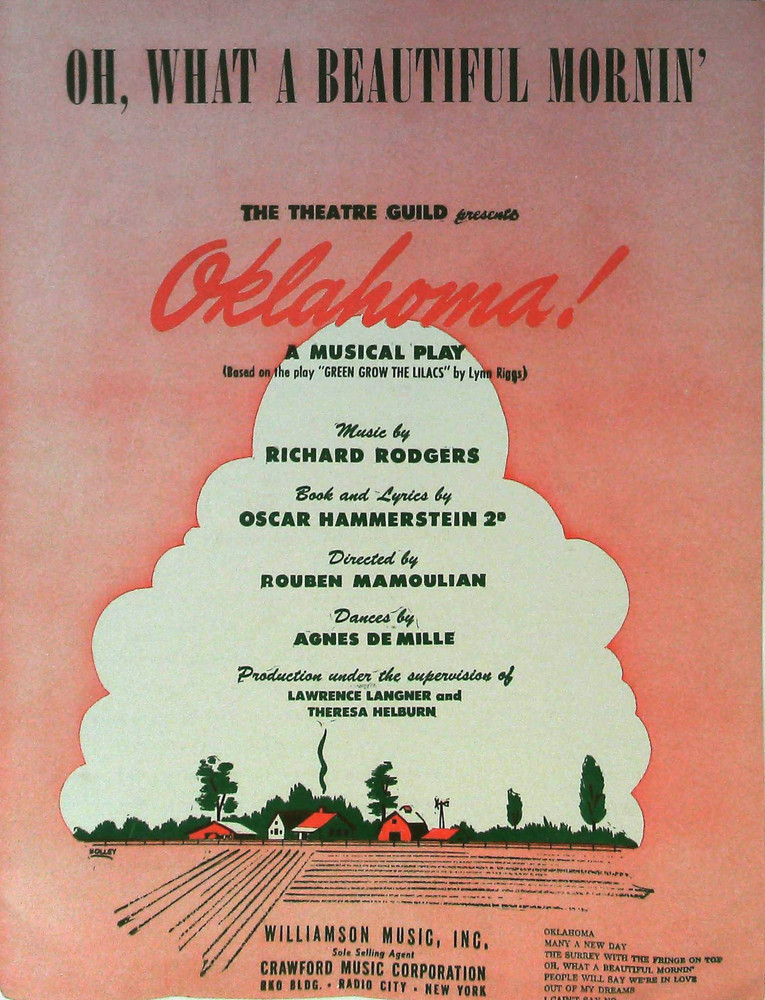 Oh, What A Beautiful Mornin' Vintage Sheet Music from 