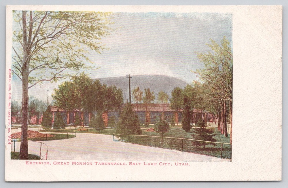 Early 1900s Great Mormon Tabernacle Exterior Postcard Salt Lake City UT