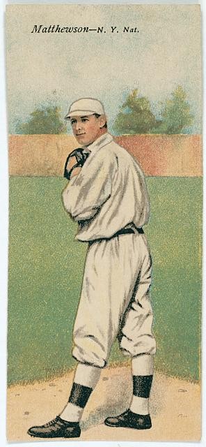 Photo:Christy Mathewson New York Giants 1911 Baseball Card Portrait