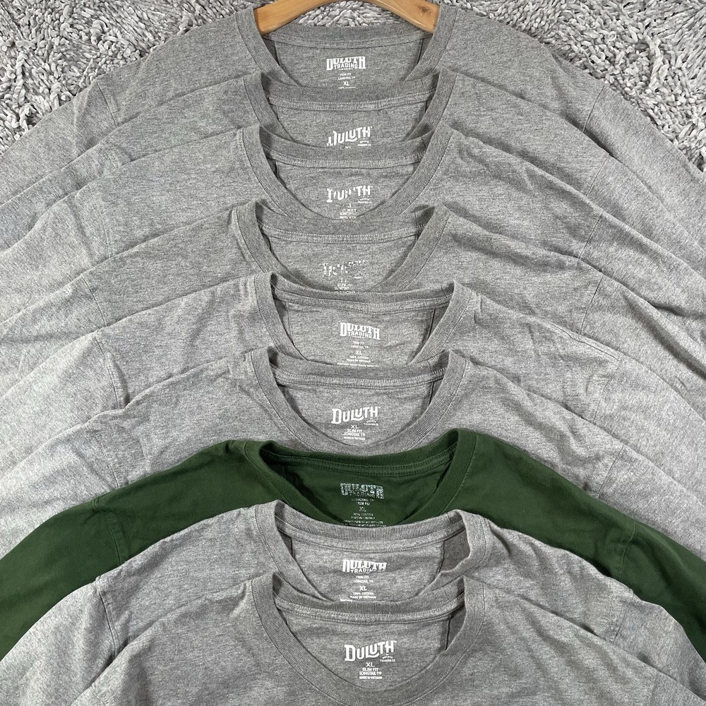 Duluth Longtail Tee Bundle of 9 Men's Size XL Slim/Trim Fit Short Sleeve Work