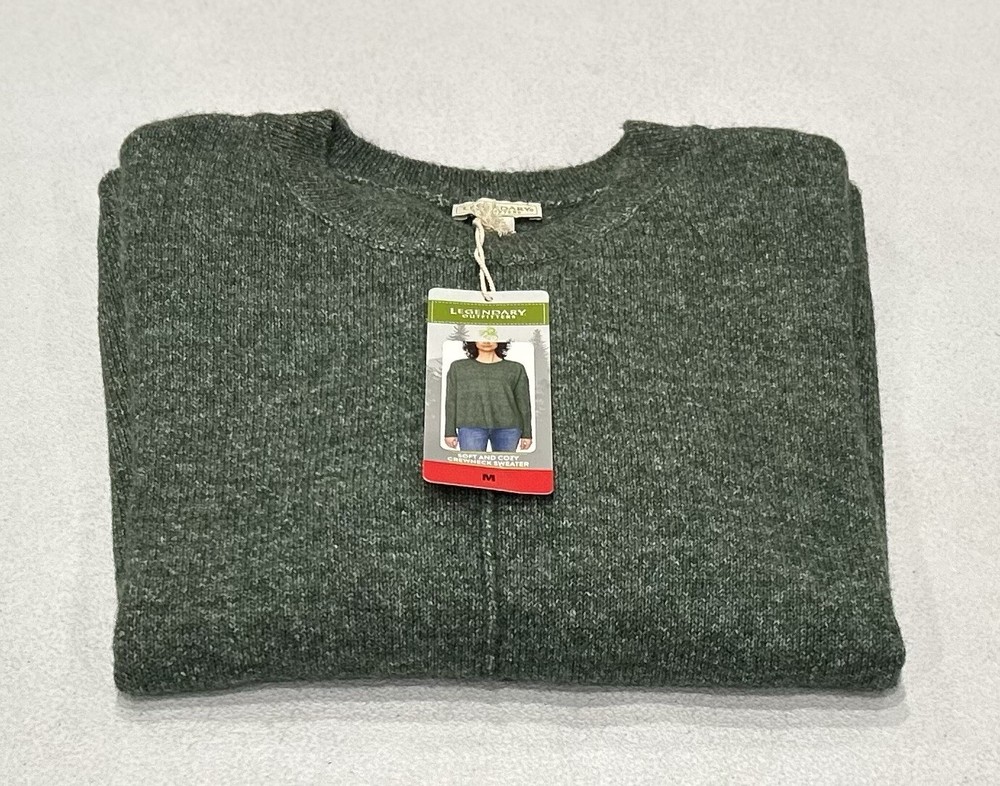 Legendary Outfitters Women's Soft and Cozy Crewneck Sweater, Heather Olive, M