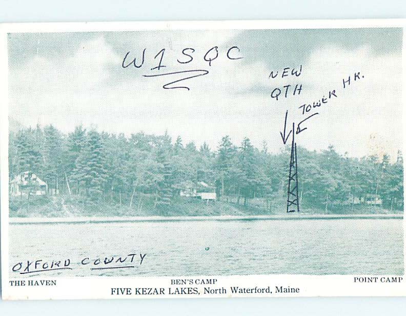 Pre-1980 RADIO CARD - North Waterford - Near Bethel & Lewiston ME m/09 AH2809