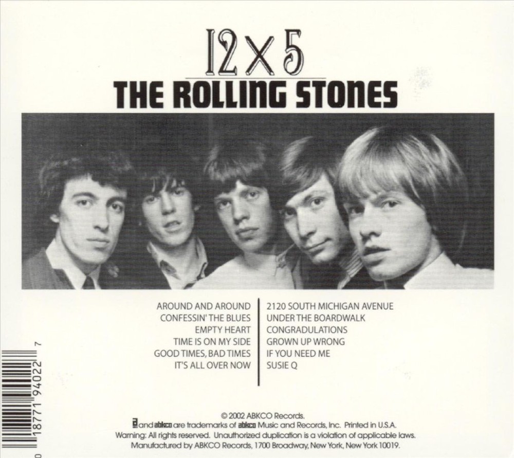 The Rolling Stones 12 X 5 New Cd