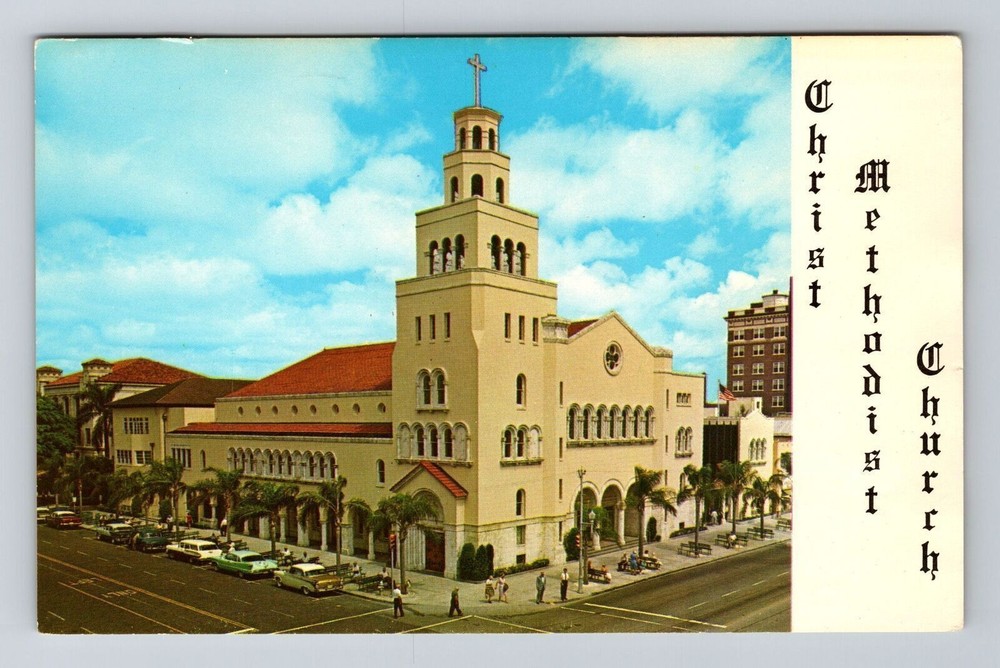 St Petersburg FL-Florida, Christ Methodist Church, Vintage Postcard