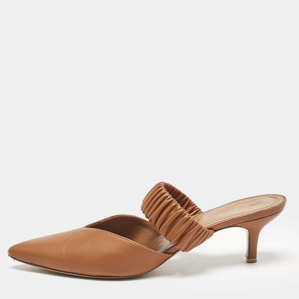 Malone Souliers Brown Leather Matilda Mules Size 40.5