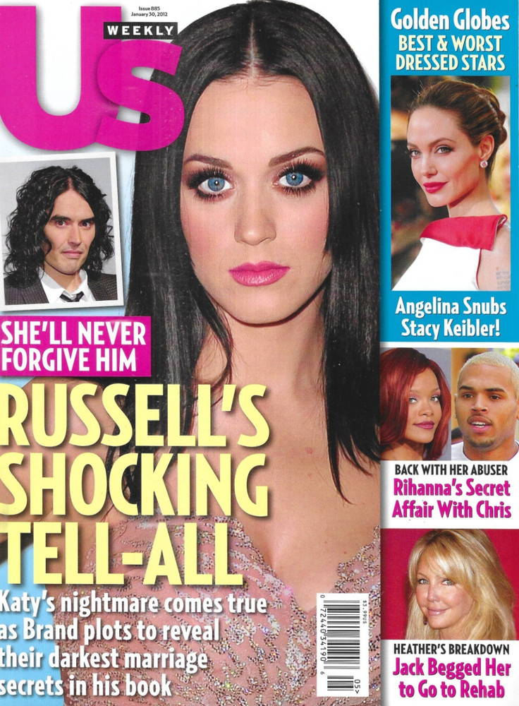 Us Magazine Katy Perry Golden Globes Rihanna Chris Brown Heather Locklear 2012