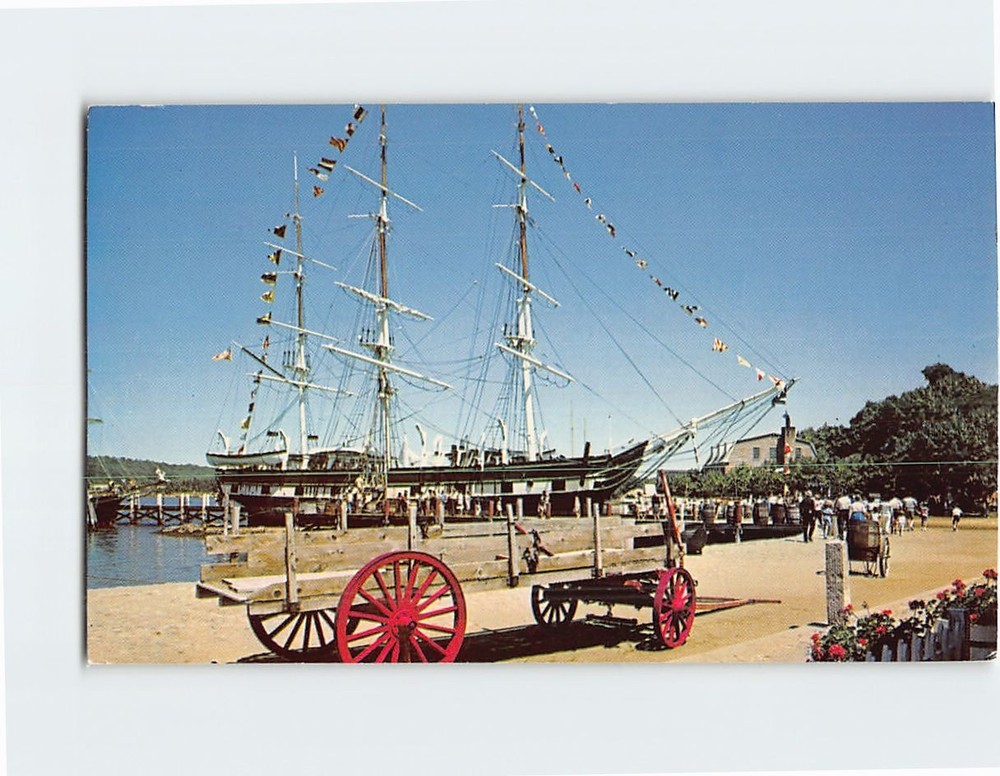 Postcard Mystic Seaport Mystic Connecticut USA
