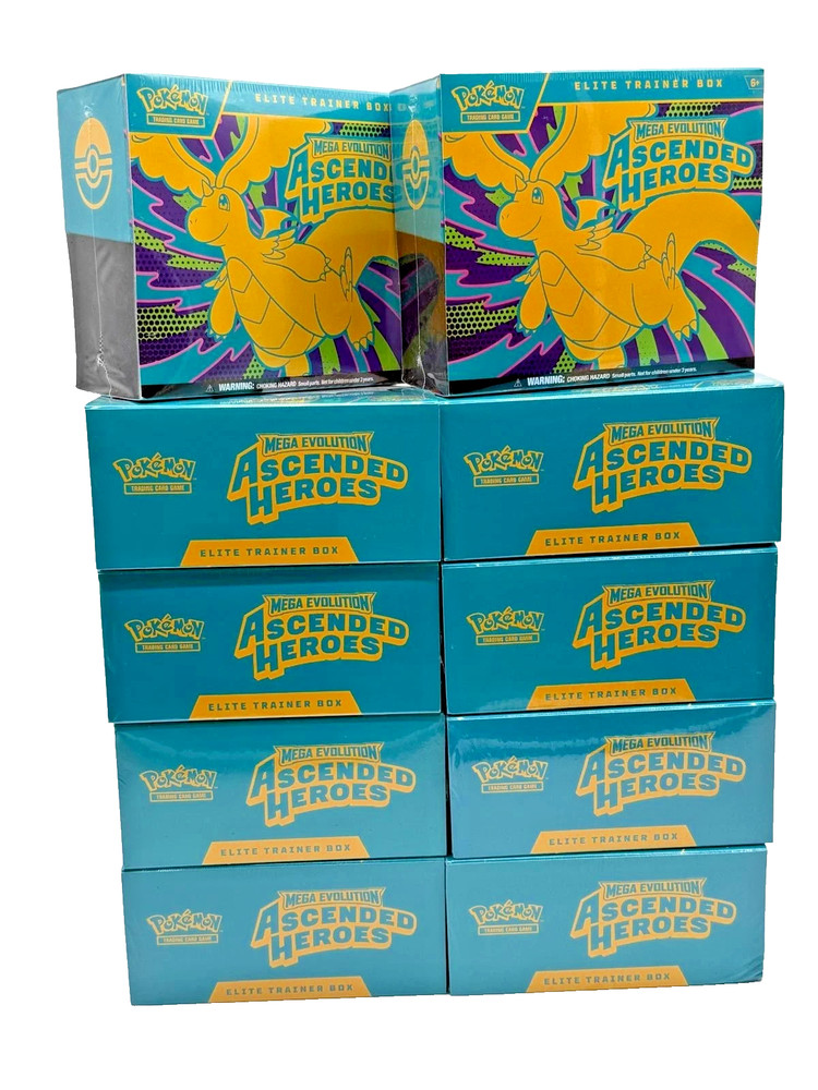 Lot of (10) Pokemon TCG Ascended Heroes Elite Trainer Boxes SEALED ETBPROBSTEIN123 is actively accepting CONSIGNMENTS !!
