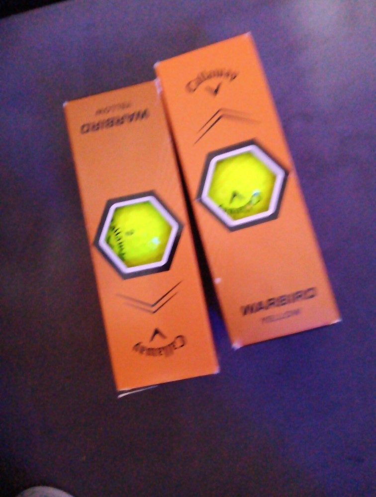 Callaway Warbird Golf Balls TWO Sleeves Of 3 Balls (Y)