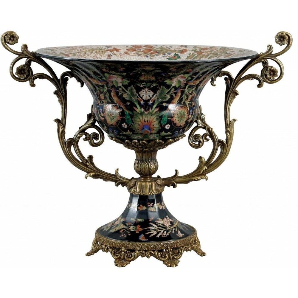 New PORCELAIN MIRAMAR FLORAL BOWL WITH BRONZE ORMOLU MOUNTS PAYMENT #1
