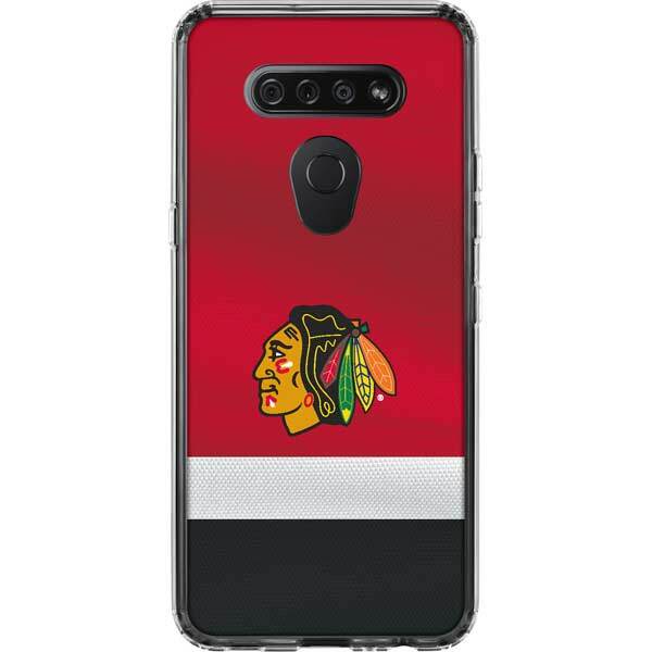 NHL Chicago Blackhawks LG K51/Q51 Clear Case - Chicago Blackhawks Jersey