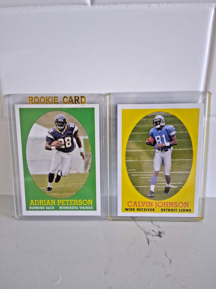 Adrian Peterson and Calvin Johnson 2007 Topps Rookie Card Lot of 2