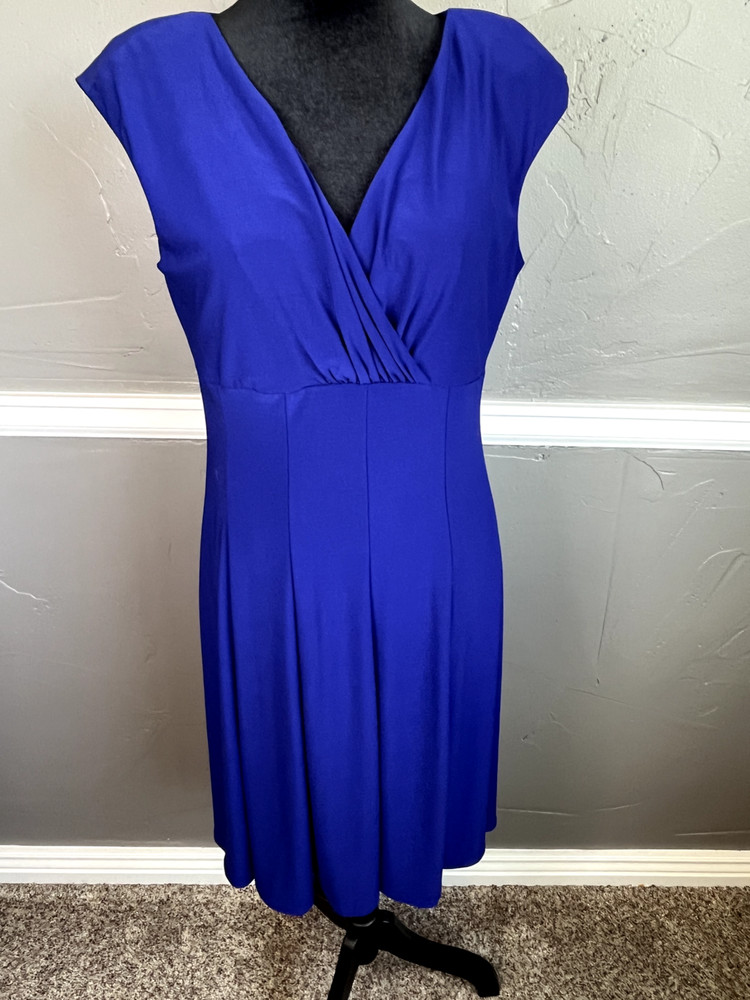 Lauren Ralph Lauren Dress Women's Size 10 Petite Blue Stretch