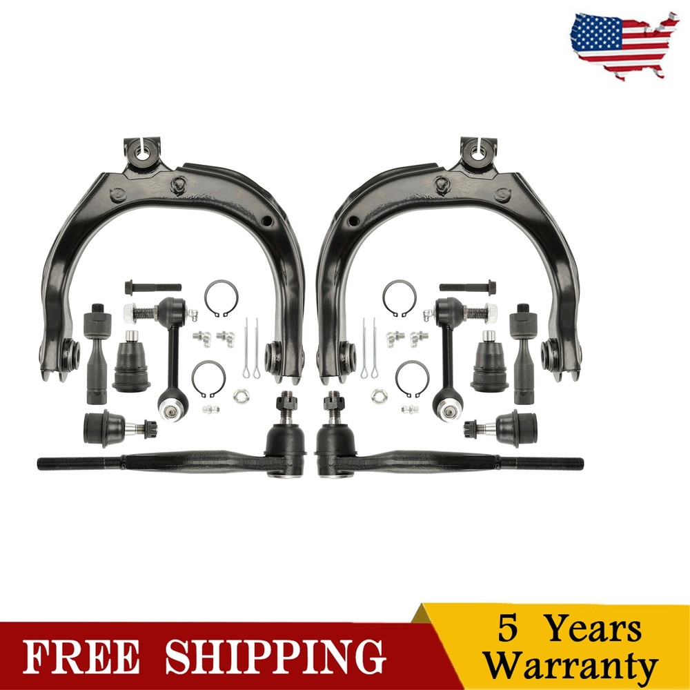 12pc Front Upper Control Arms Tie Rod Suspension Kit For Trailblazer Envoy Isuzu