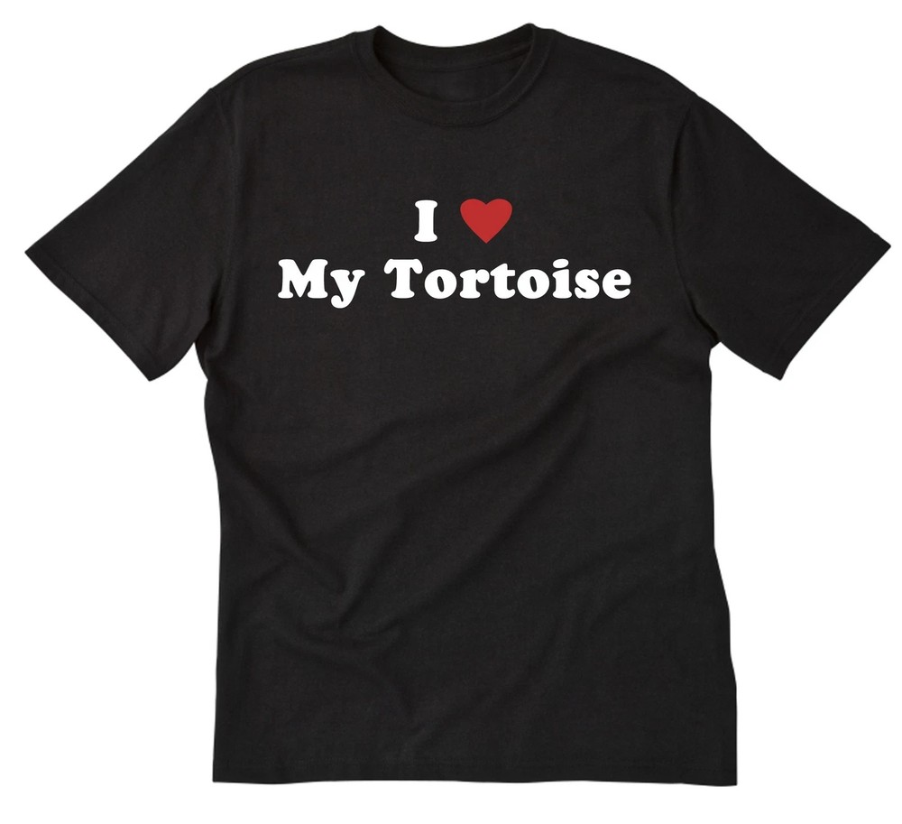 I Love My Tortoise T-shirt I Heart My Tortoise Shirt Short Sleeve Tee Shirt