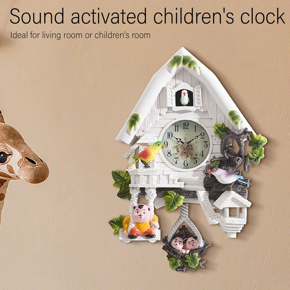 Classic European Cuckoo Clock with Bird Alarm and On-Time Chime