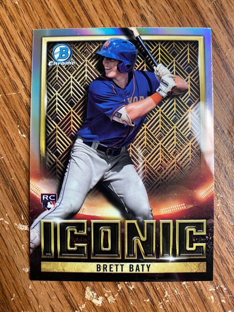 2023 Bowman Chrome BRETT BATY Iconic Insert Refractor RC Mets