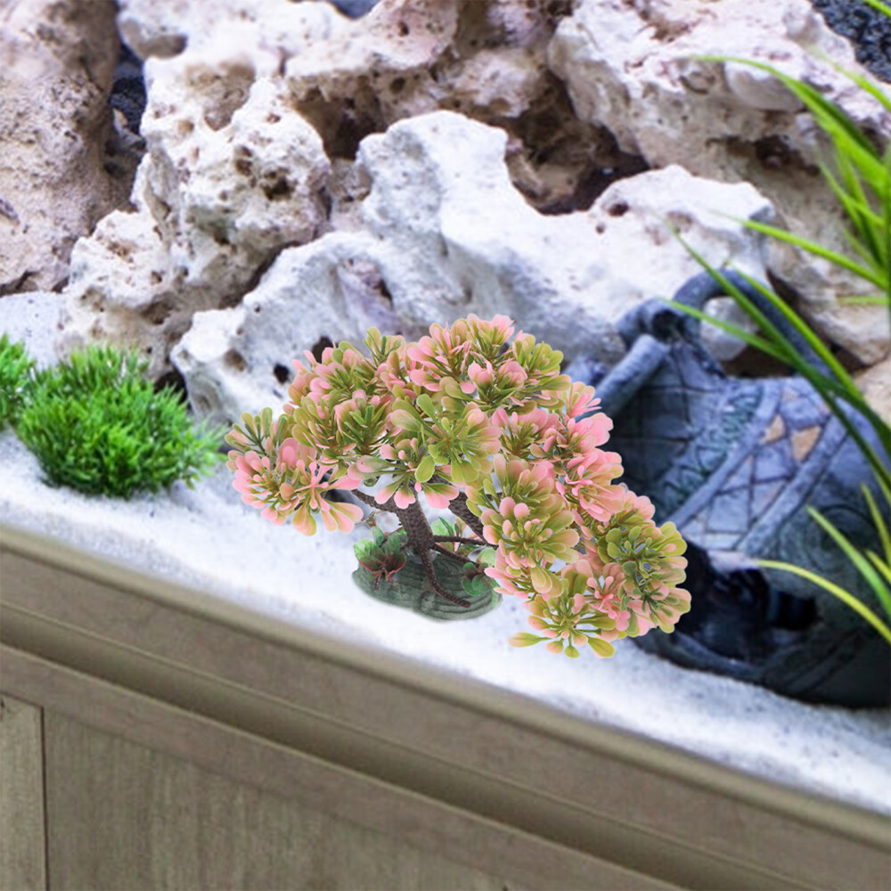 Fish Tank Landscaping Tree Air Stone Aquarium Plant Holder Decoration