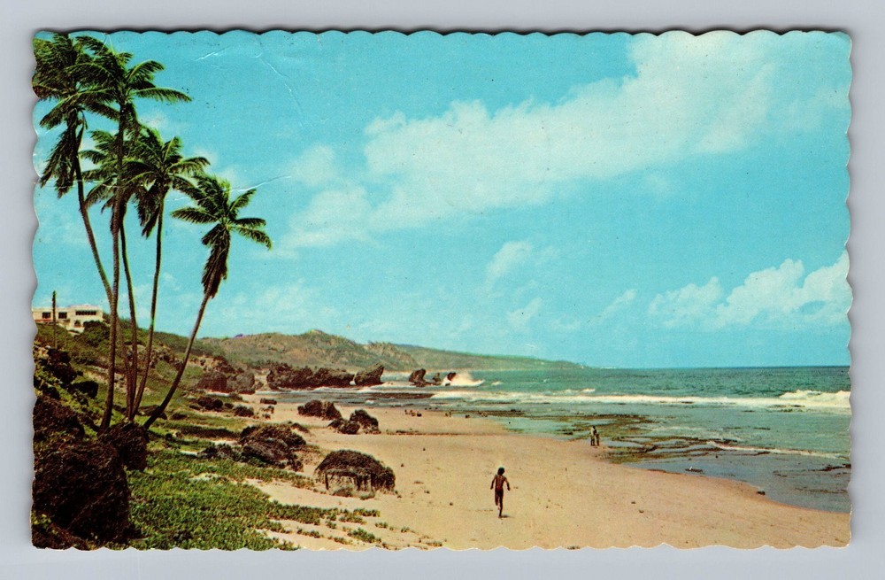 Barbados- West Indies Bathsheba St Joseph Beach Post PC Vintage c1968 Postcard