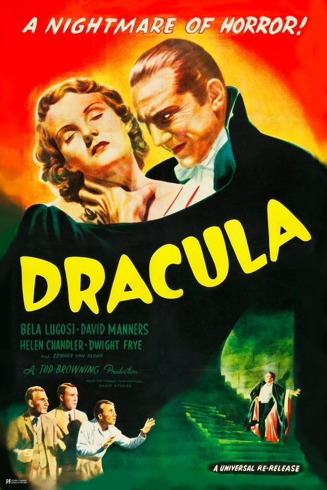 Dracula A Nightmare Of Horror Movie Film Classic Poster 24x36