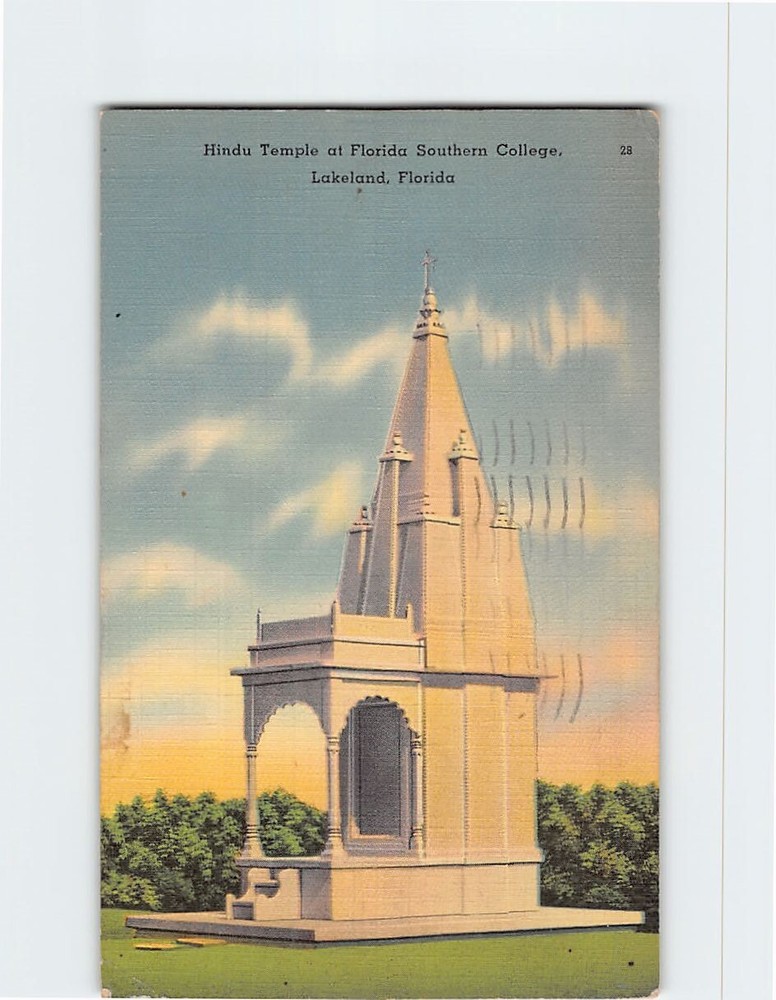 Postcard Hindu Temple Florida Southern College Lakeland Florida USA