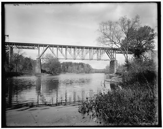 Photo:Paterson New Jersey D L W Bridge over Passaic River 1890s