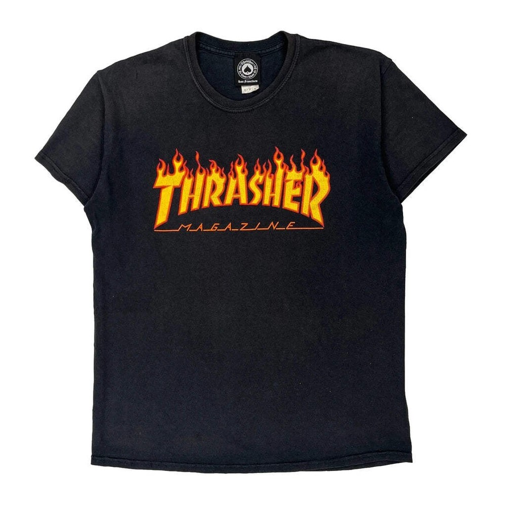 Thrasher T-Shirt - Medium Black Cotton