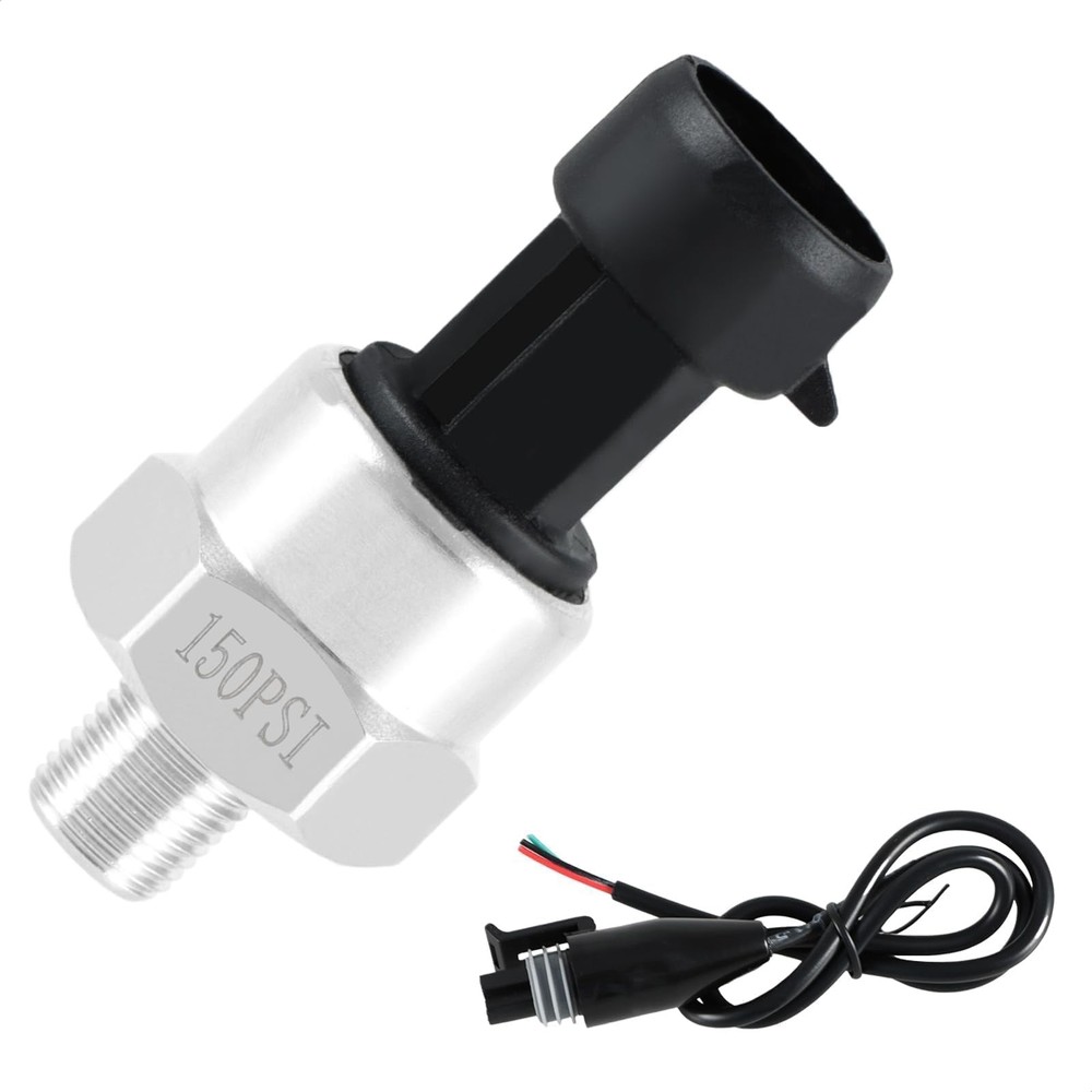 FUSCH 150 PSI Pressure Transducer Sensor with Connector Harness, 1/8