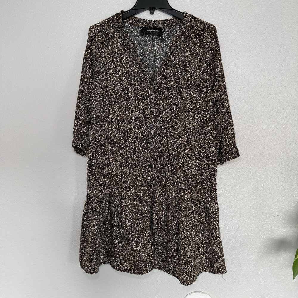 👗 CODE x MODE Brown Midi Dress – Size XS