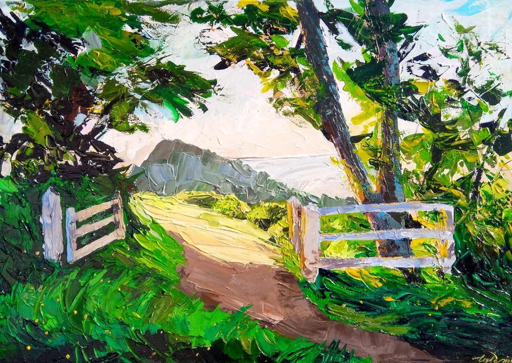 Original Acrylic Painting Landscape 3D Painting Summer Wall Art