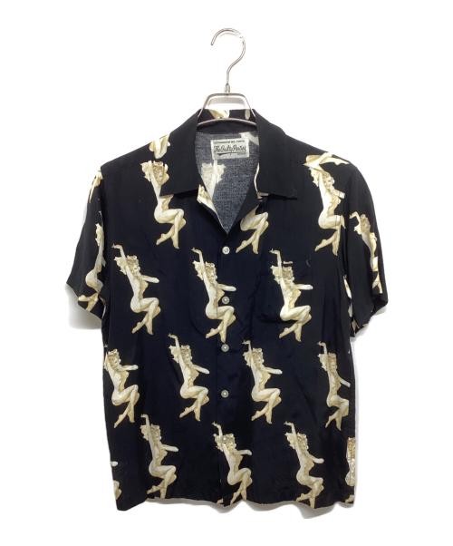 Wacko Maria Nude Aloha Shirt Medium Size Stylish Floral Design