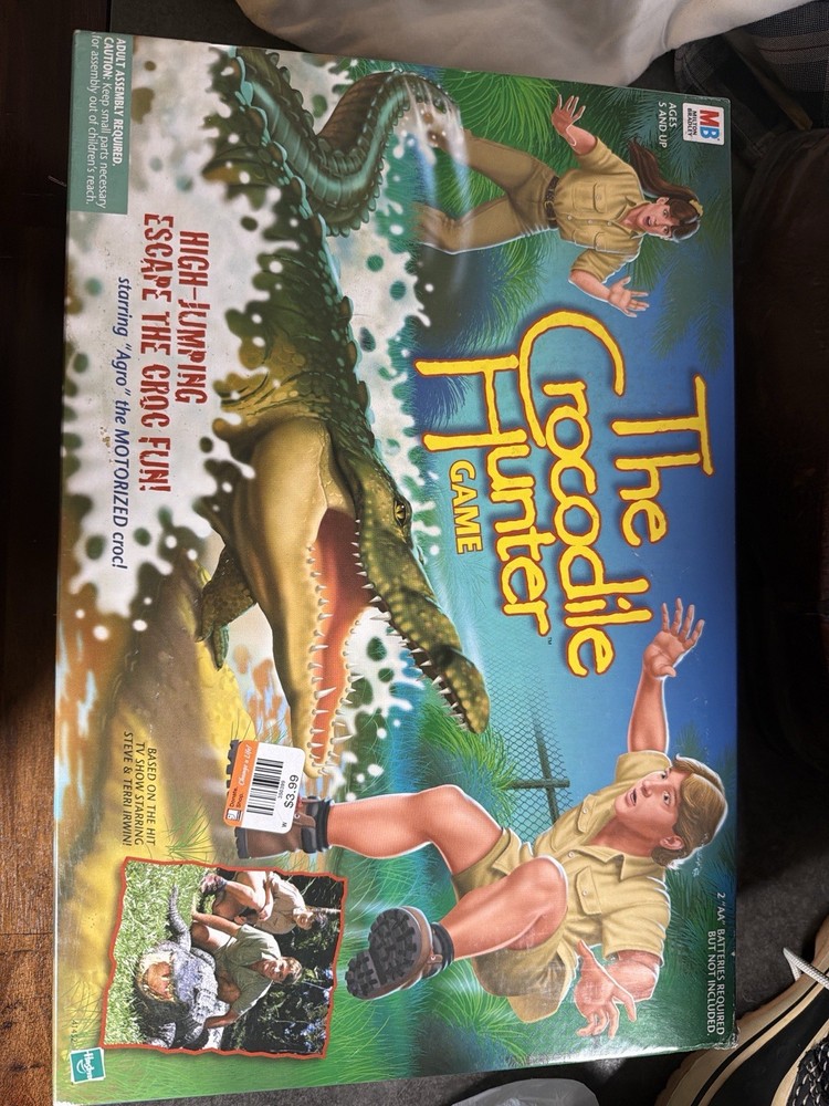 Crocodile Hunter Game VTG Board Game Milton Bradley Works  Tested Steve Irwin