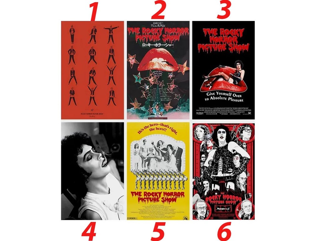 The Rocky Horror Picture Show Classic Cult Movie Vintage Poster Set