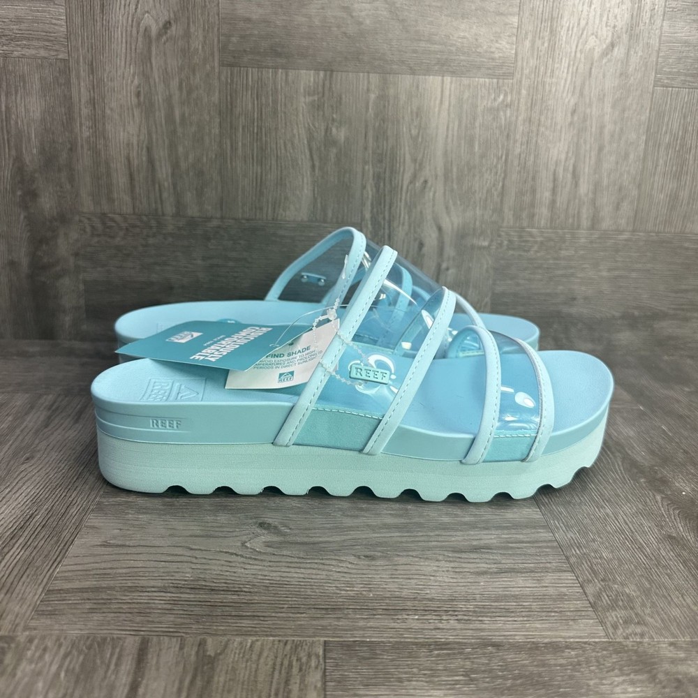 REEF Vista Hi Energy Women's size 9 Light Blue Cushion Comfort Sandals