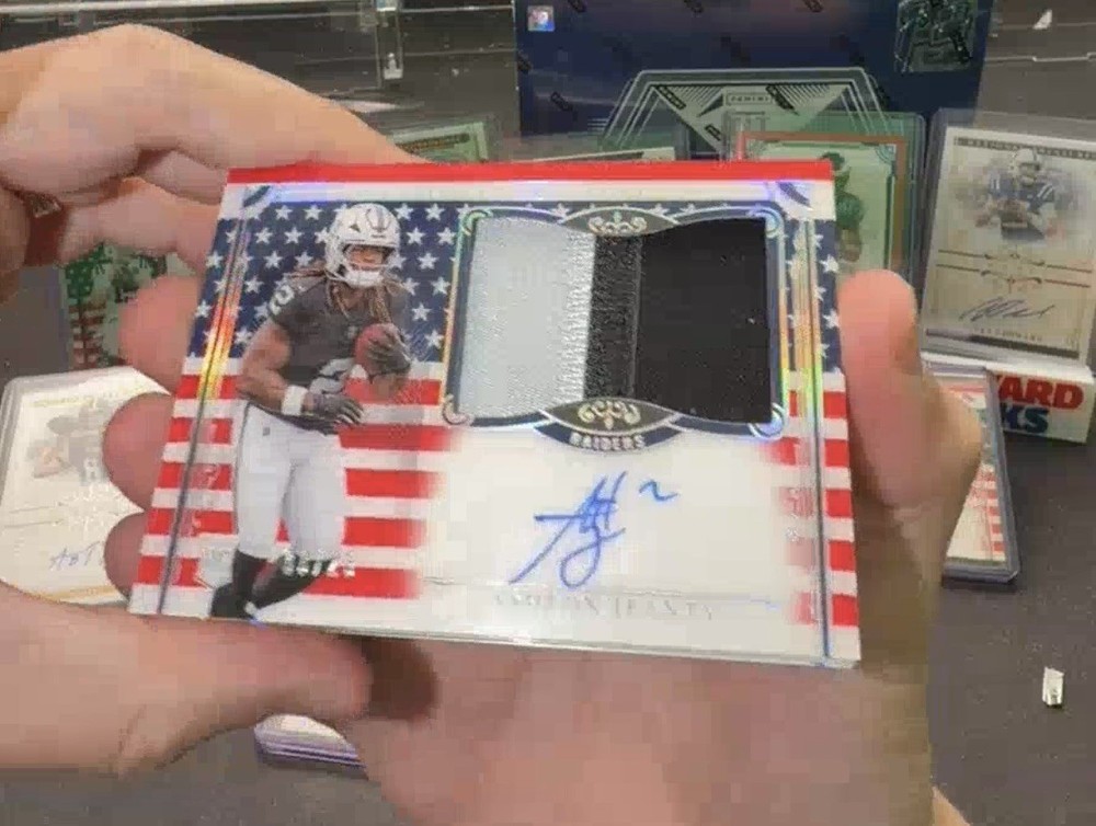 Ashton Jeanty National Treasures Stars &Stripes Rookie Autograph 8/25 RPA 2025